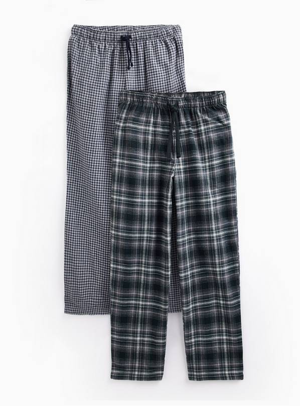2 Pack Brushed Cotton Pyjama Bottoms M