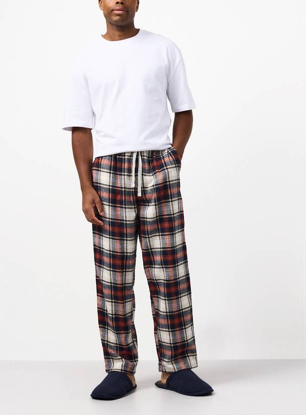 Check Cotton Pyjama Bottoms M