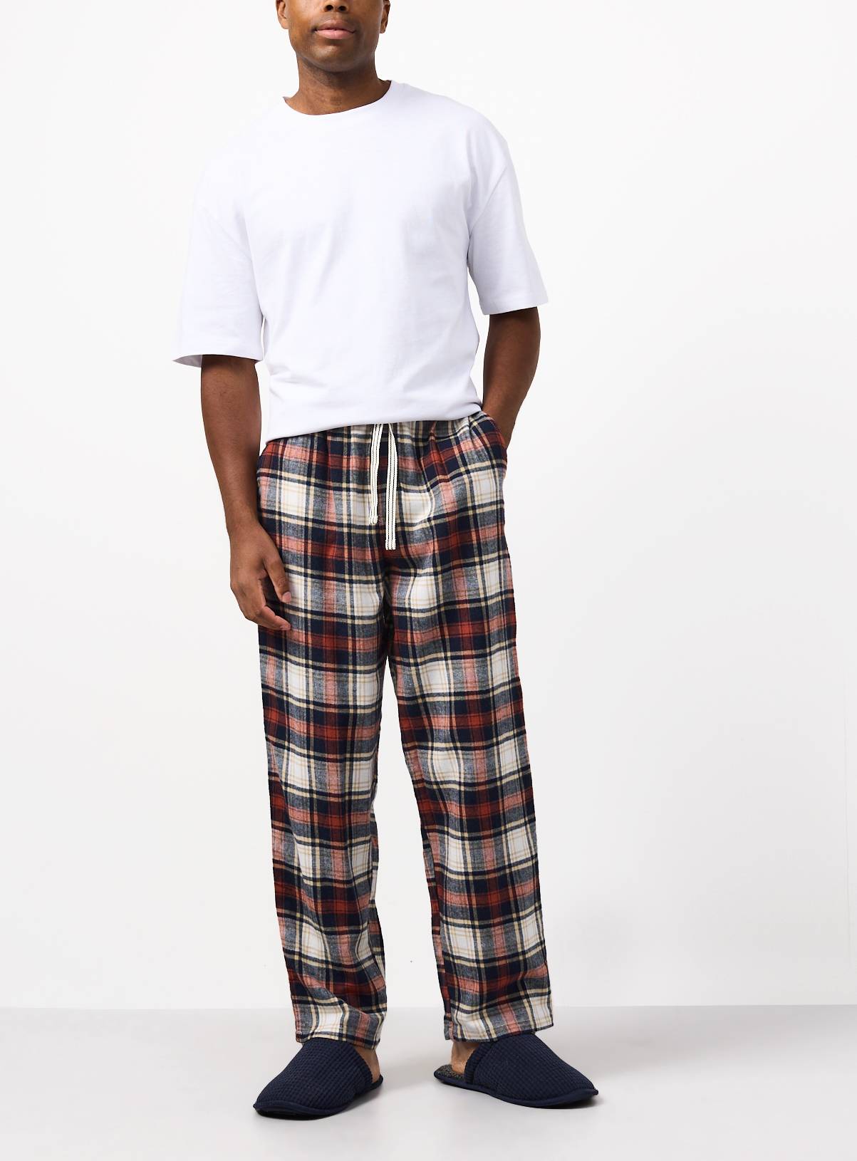 Check Cotton Pyjama Bottoms XXL - Image 1