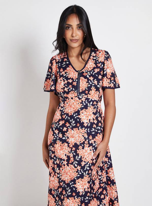 Buy WALLIS Petite Zip Flare Sleeve Midi Dress 10 | Midaxi | Argos