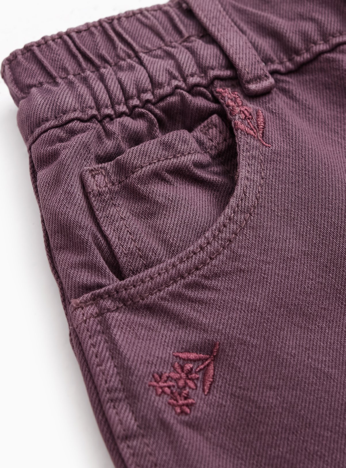 Purple Flower Embroidered Wide Leg Jeans 2-3 years - Image 3 thumbnail