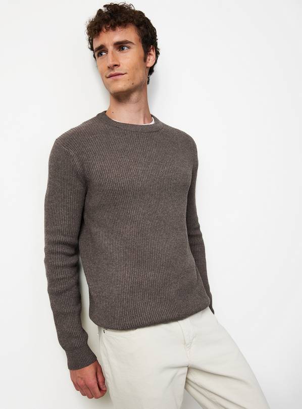 Natural Knit Crew Neck Jumper XXXL