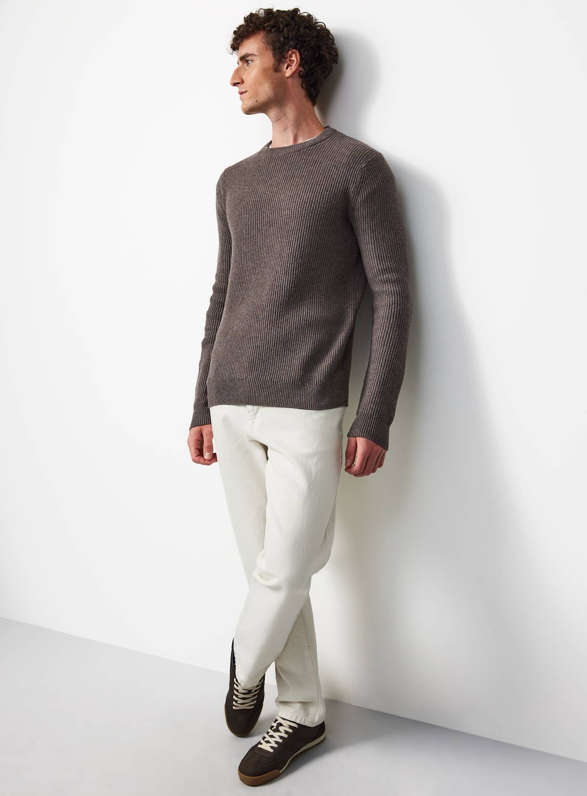 Natural Knit Crew Neck Jumper XXL - Image 2