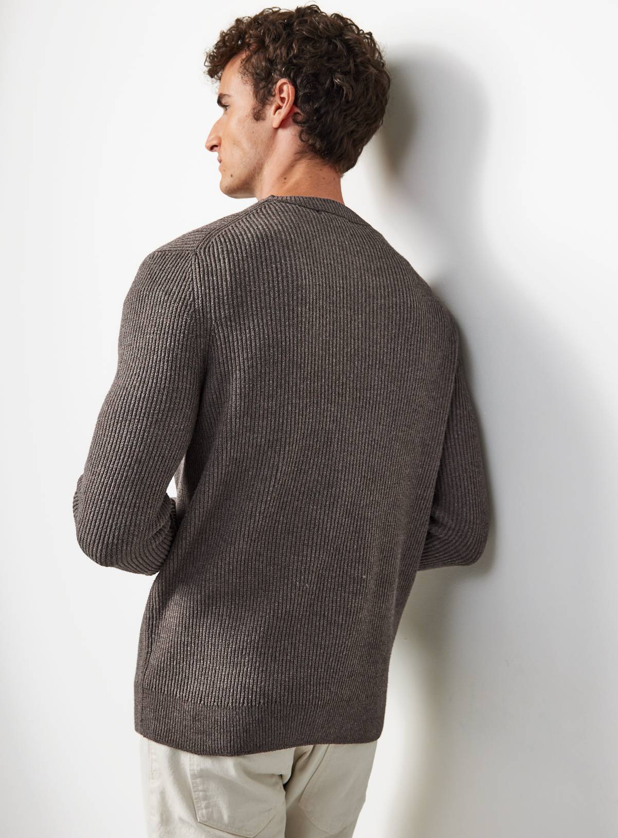 Natural Knit Crew Neck Jumper XXL - Image 5
