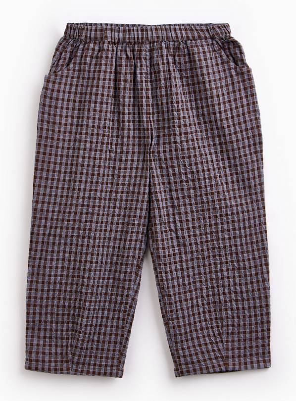 Brown & Purple Checked Trousers 3-4 years