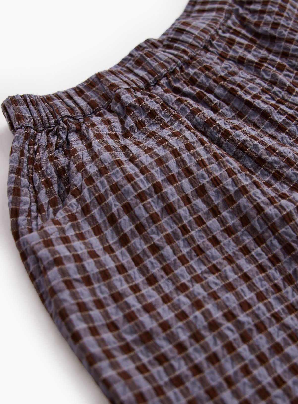 Brown & Purple Checked Trousers 7-8 years - Image 2 thumbnail
