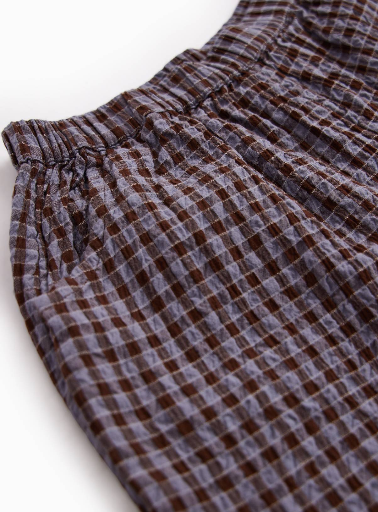 Brown & Purple Checked Trousers 7-8 years - Image 2