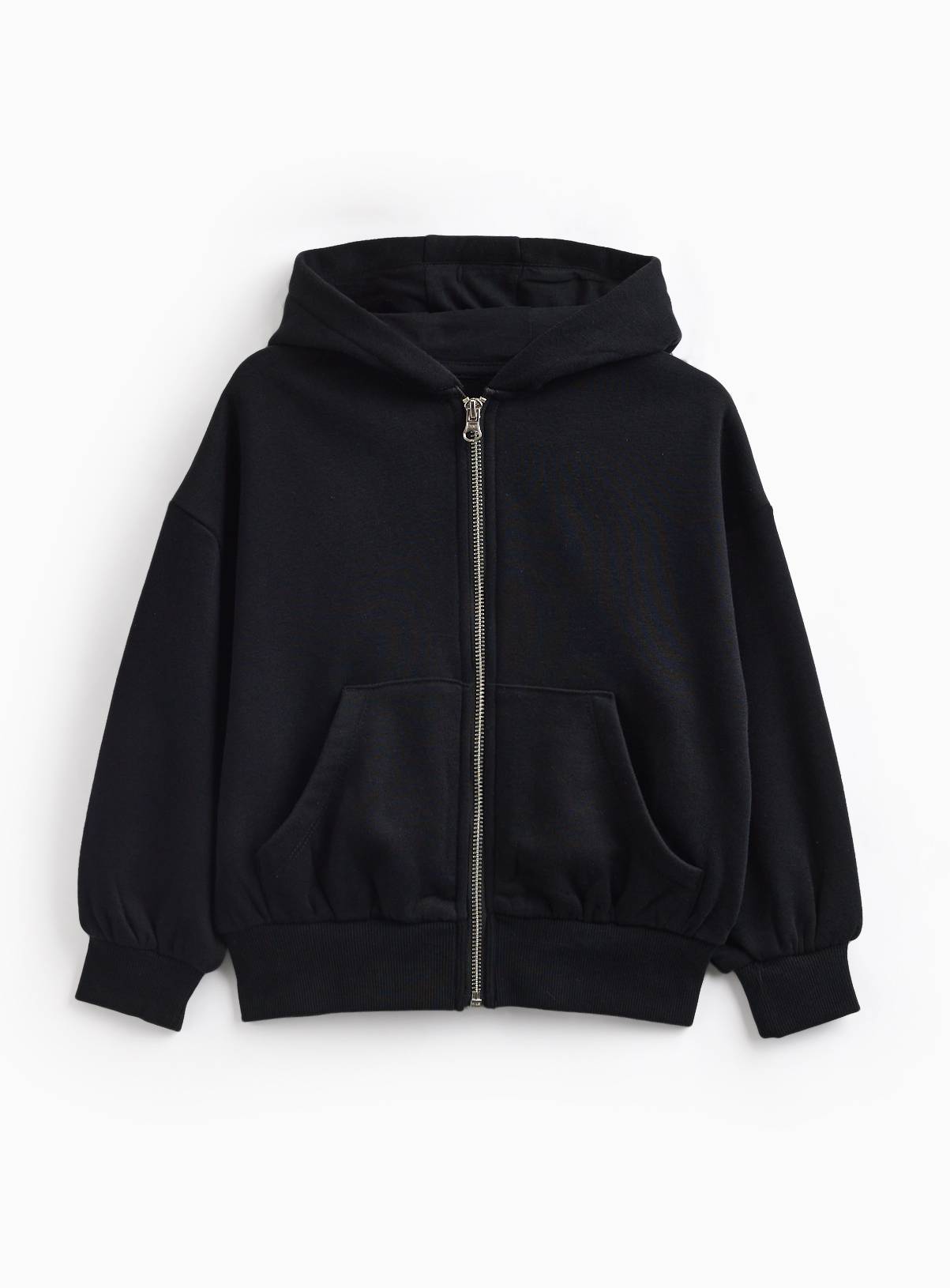 Black Zip Through Hoodie 9 years - Image 1