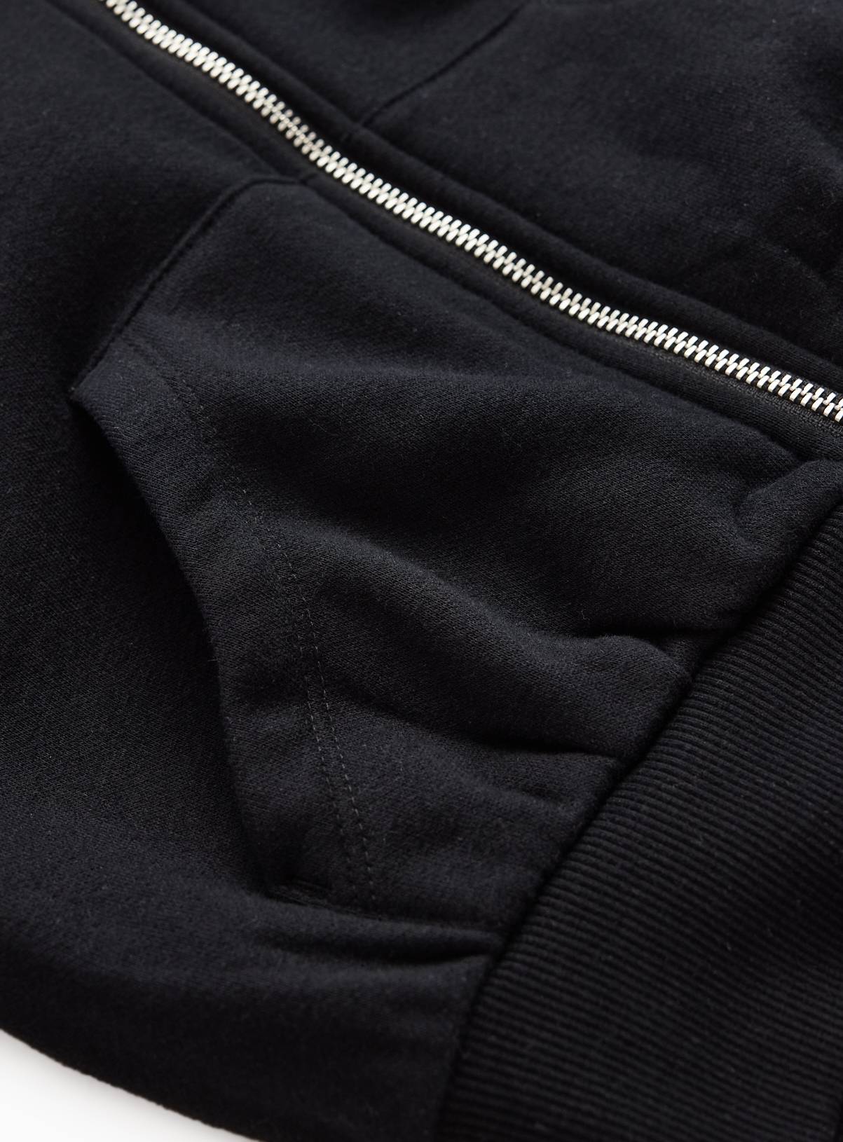 Black Zip Through Hoodie 9 years - Image 2