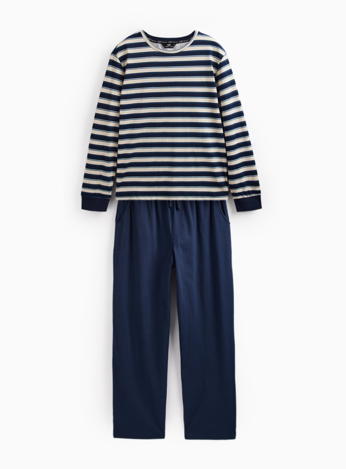 Blue Stripe Print Pyjamas XL - Image 3 thumbnail