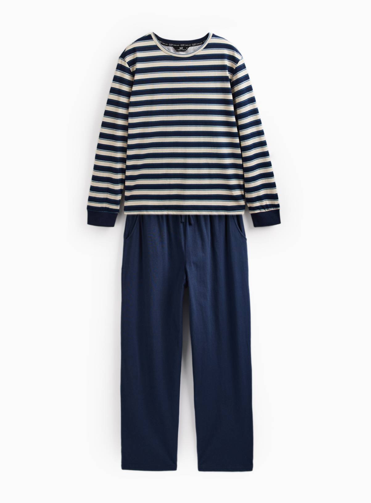 Blue Stripe Print Pyjamas XL - Image 3