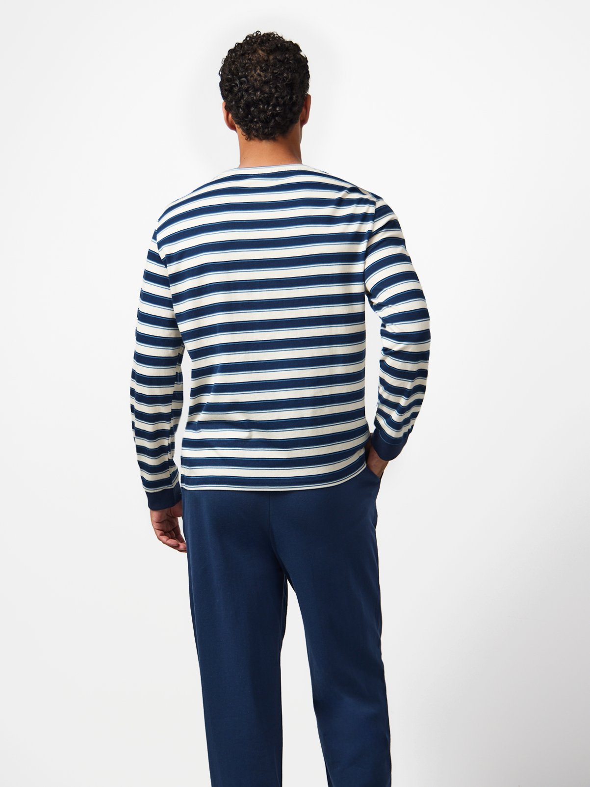 Blue Stripe Print Pyjamas XL - Image 5 thumbnail