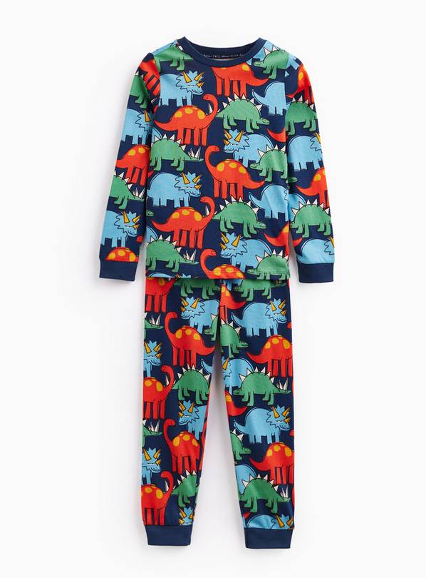 Navy Dinosaur Print Pyjama Set 3-4 years