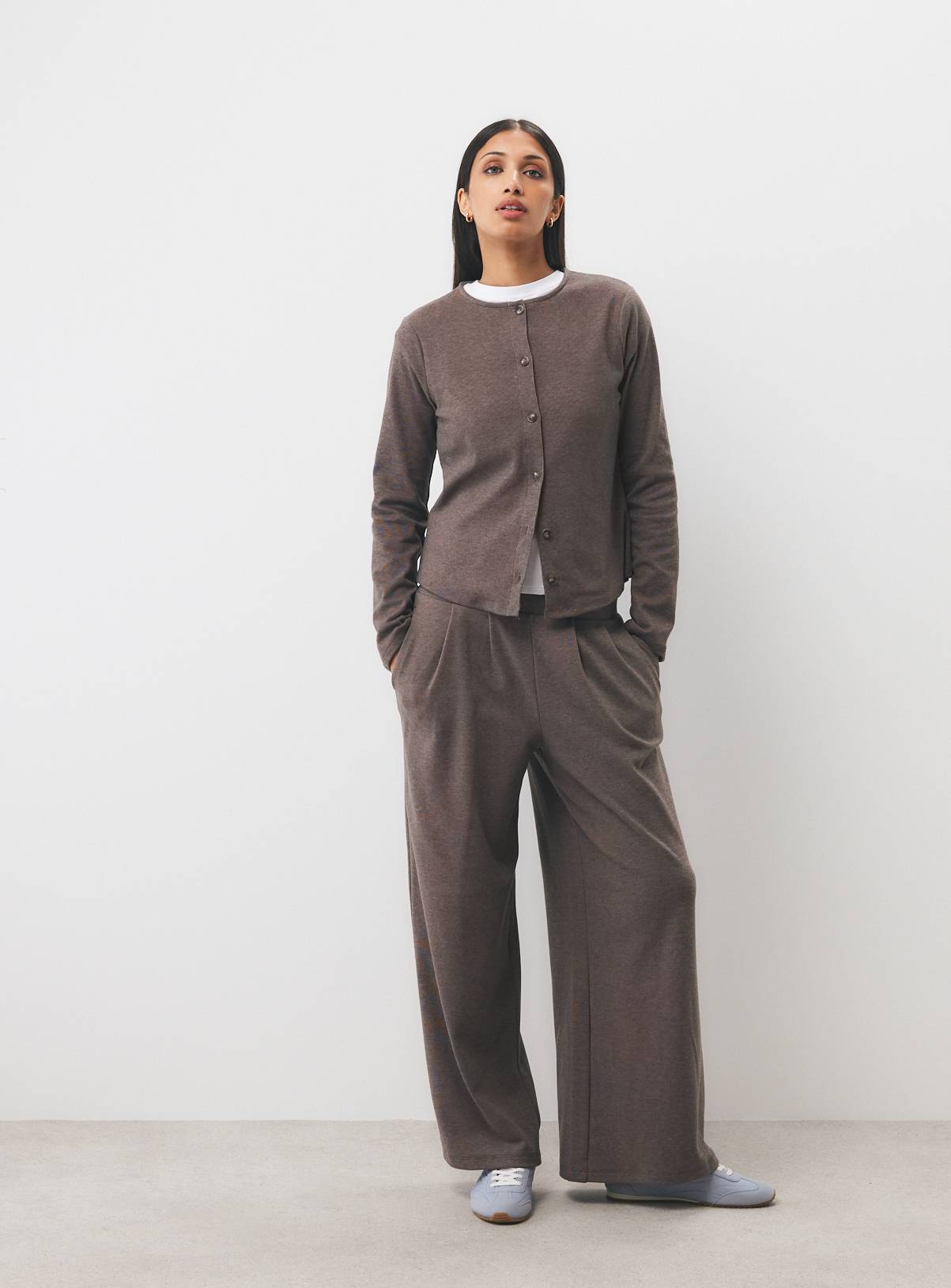 Neutral Soft Touch Button Through Co-ord Cardigan XS - Image 2