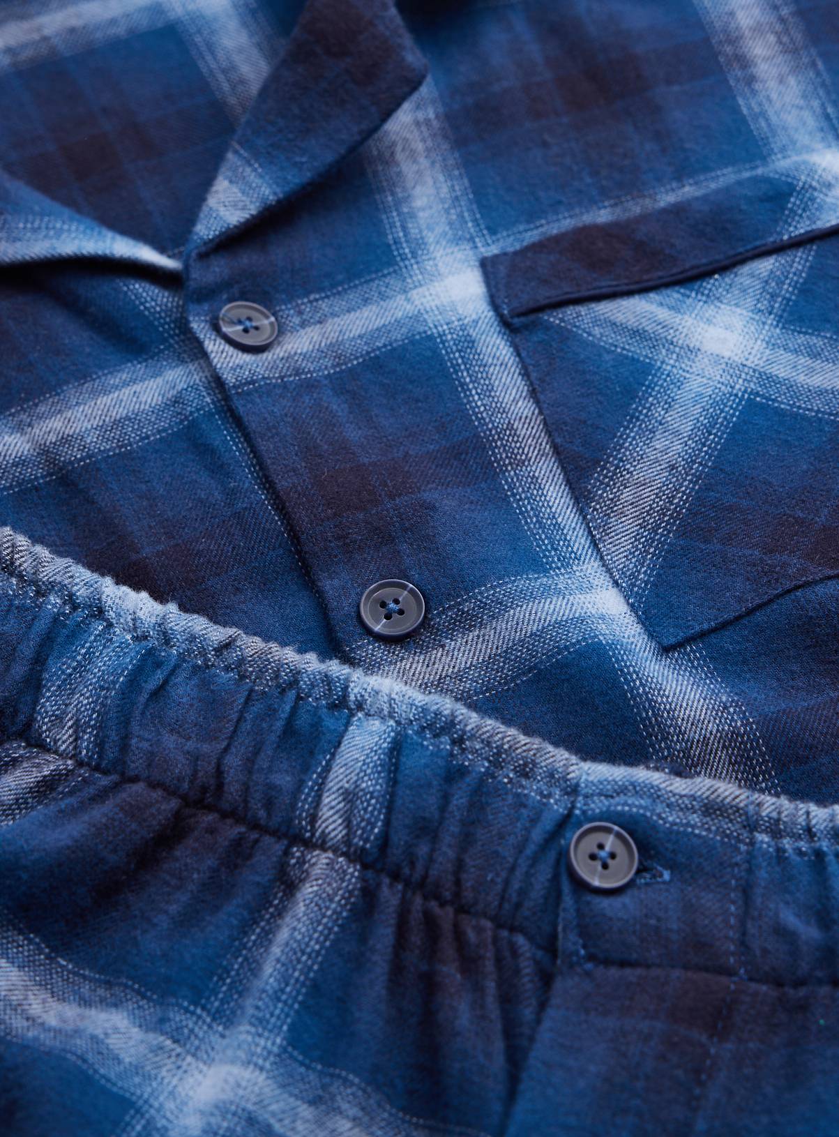 Blue Check Traditional Pyjama Set S - Image 4