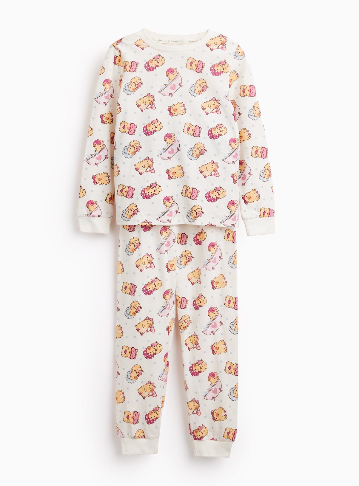 Capybara Print Pyjama Set 8-9 years - Image 1 thumbnail
