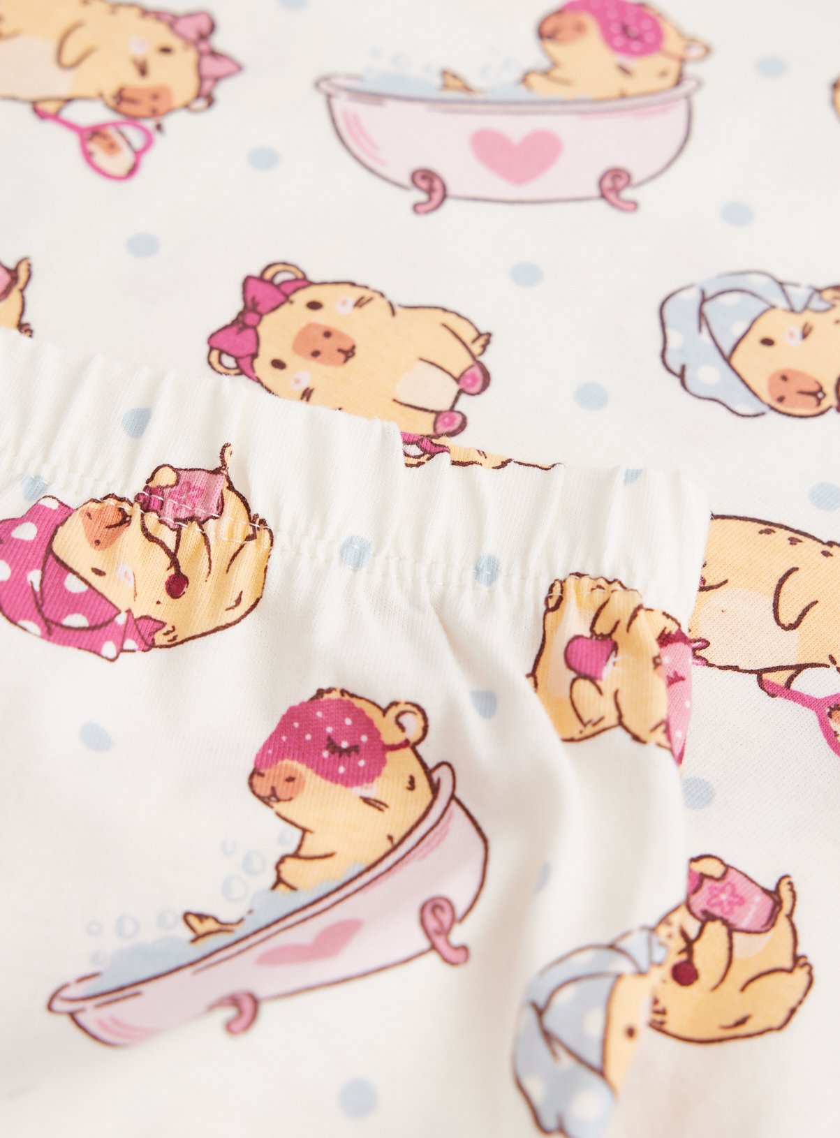 Capybara Print Pyjama Set 8-9 years - Image 2 thumbnail