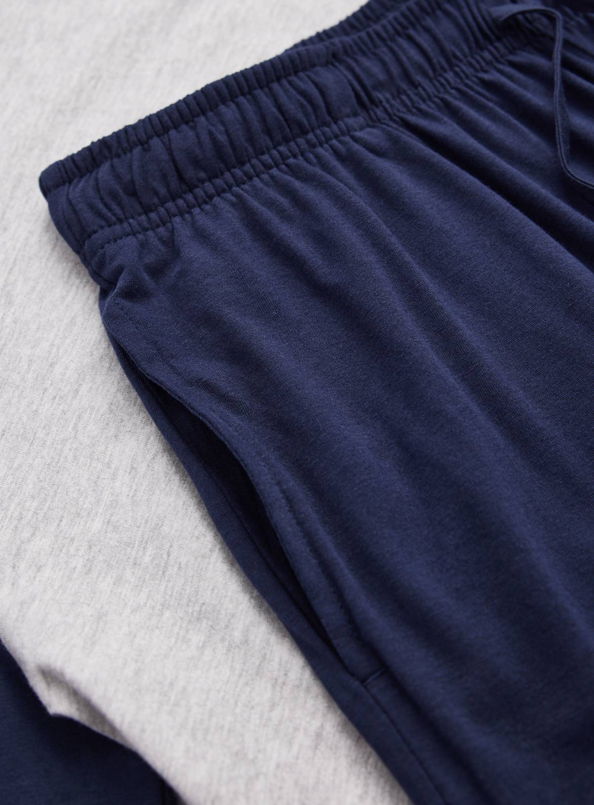 Grey & Navy Cotton Rich Pyjama Set XL - Image 4
