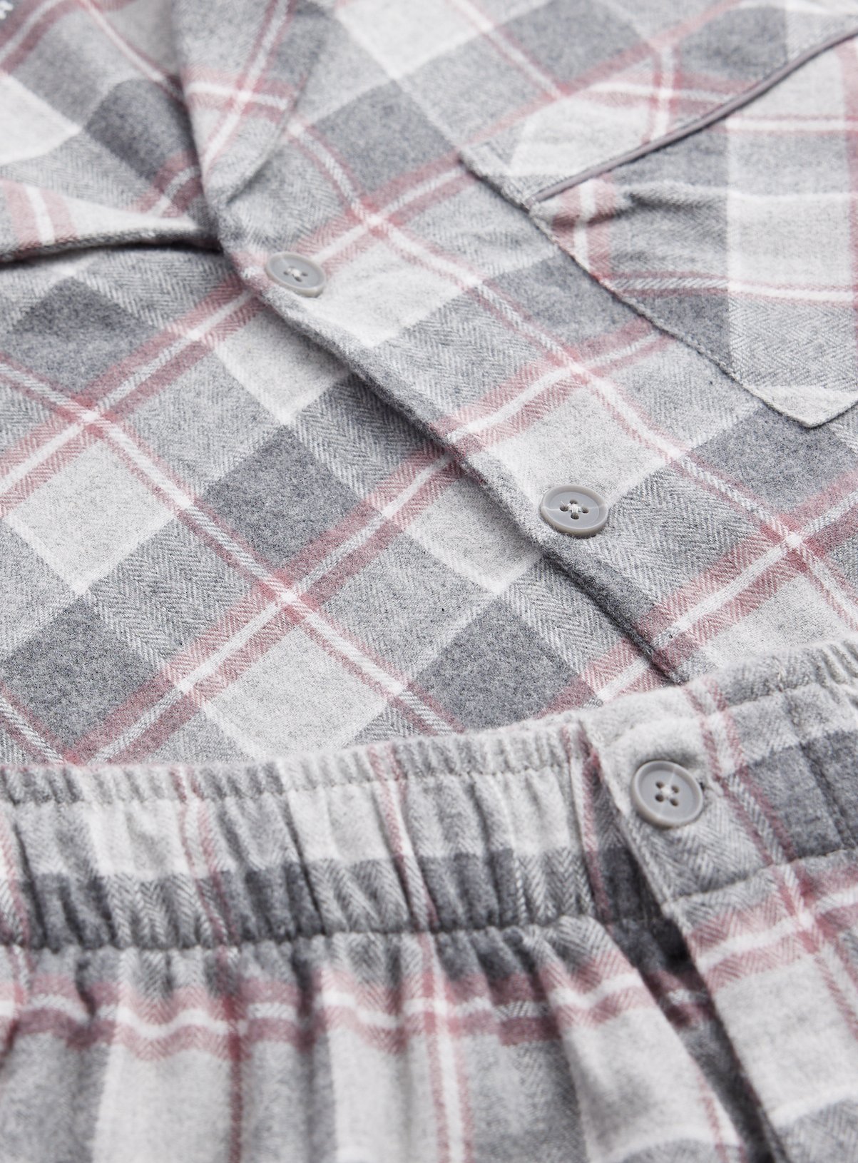 Men’s Traditional Checked Pyjamas 2 Piece Set XXL - Image 4 thumbnail