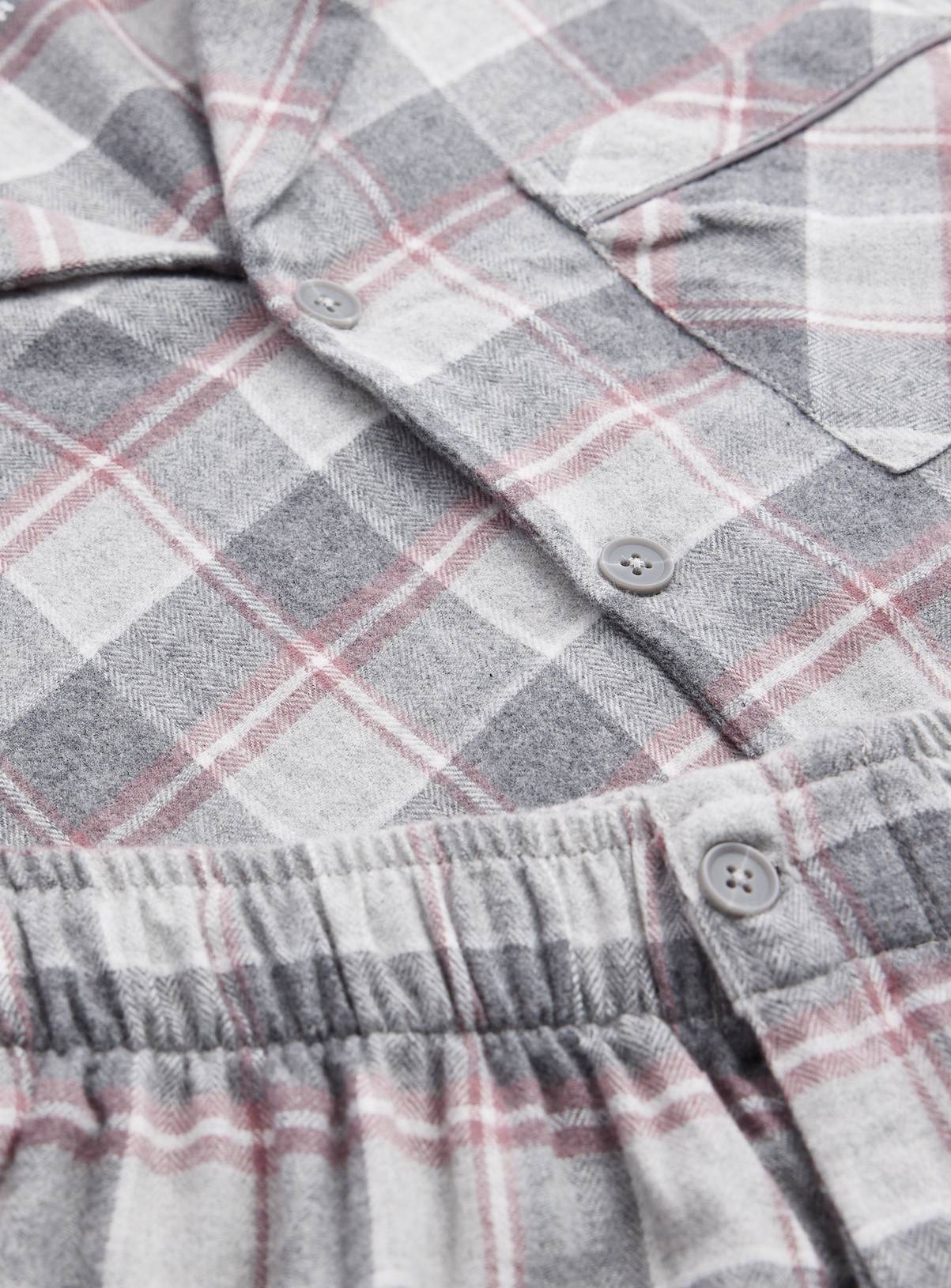Men’s Traditional Checked Pyjamas 2 Piece Set XXL - Image 4