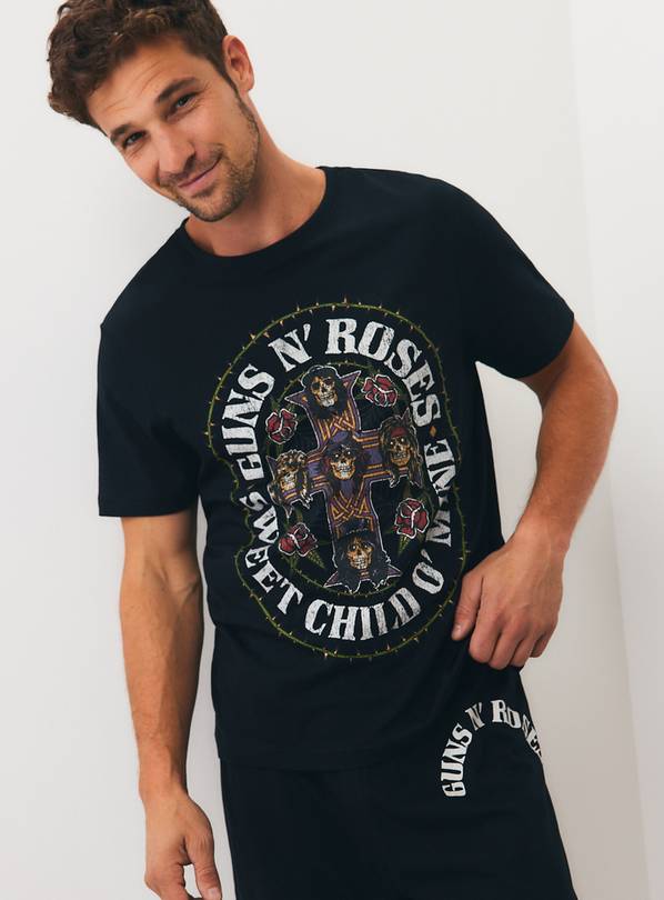Guns N' Roses Graphic Print Jersey Pyjamas S