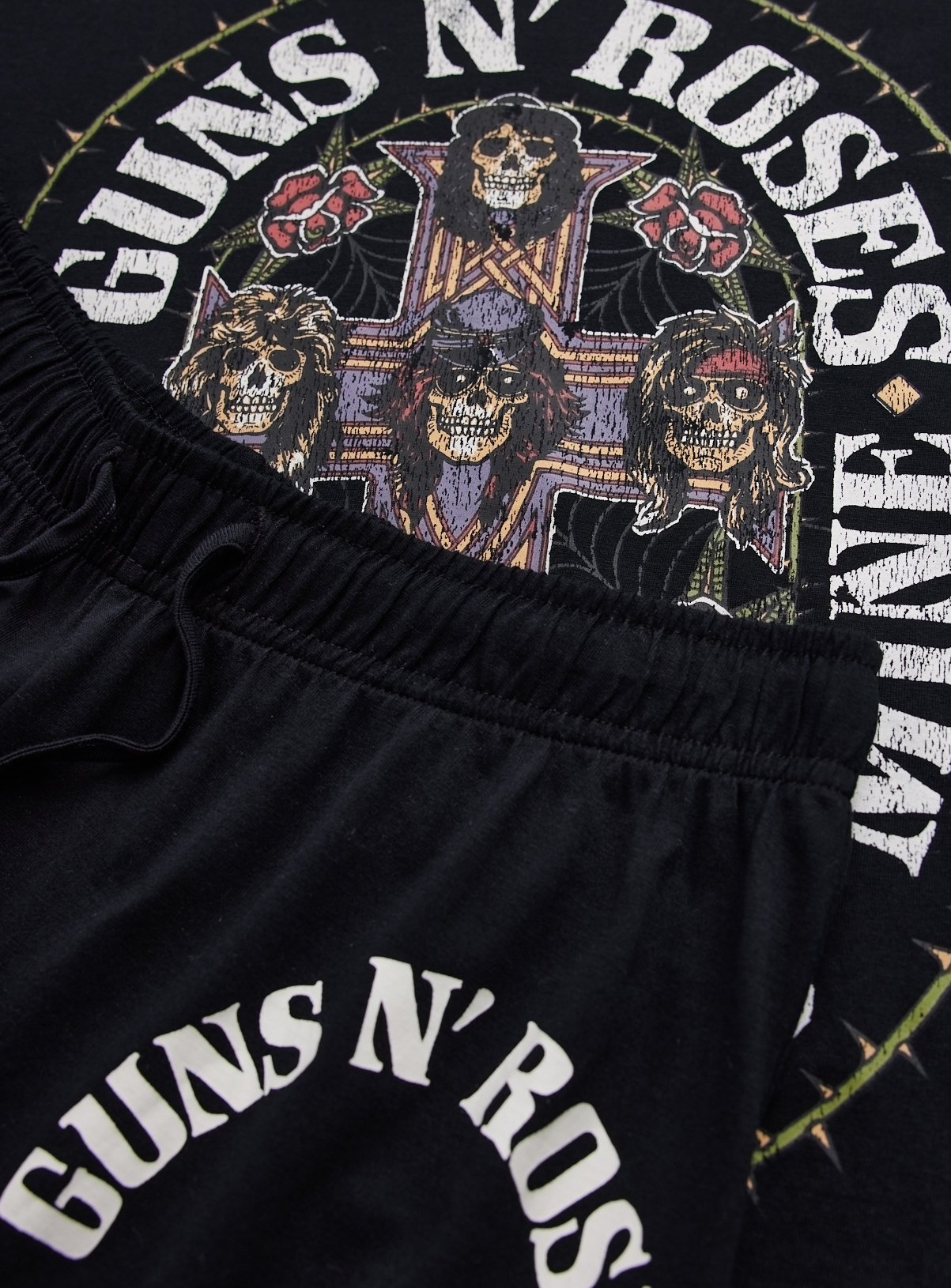Guns N' Roses Graphic Print Jersey Pyjamas M - Image 4 thumbnail