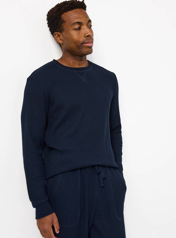 Navy Waffle Lounge Pyjamas XXL