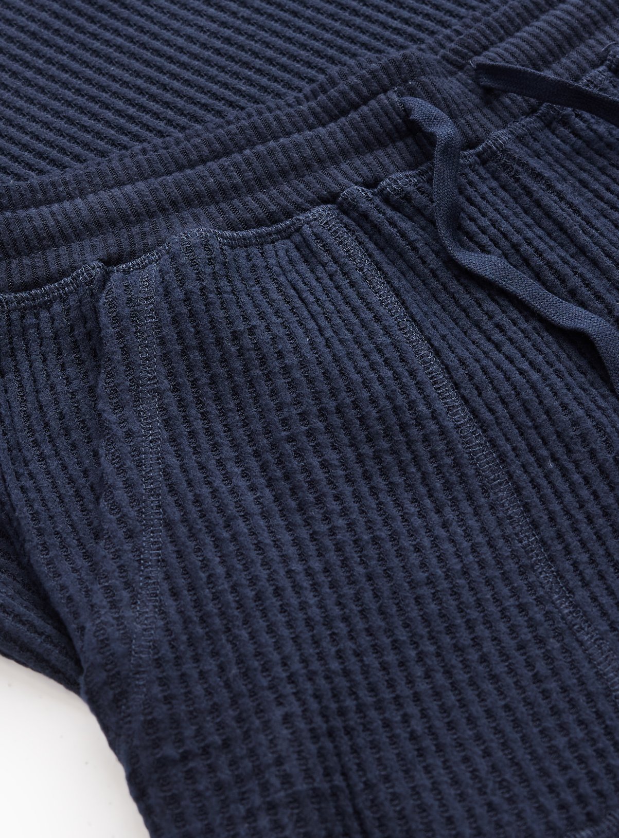 Navy Waffle Lounge Pyjamas L - Image 4 thumbnail