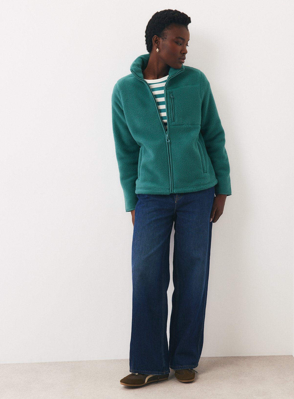 Green Teddy Full Zip Through Fleece XL - Image 2 thumbnail