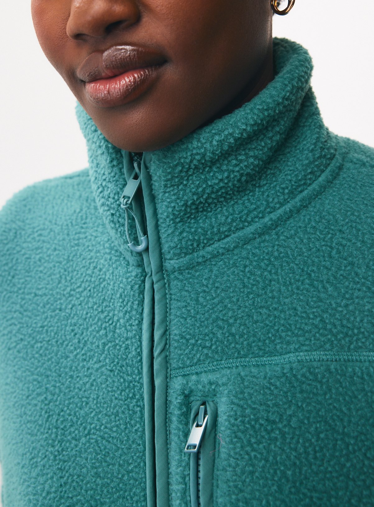 Green Teddy Full Zip Through Fleece XL - Image 3 thumbnail