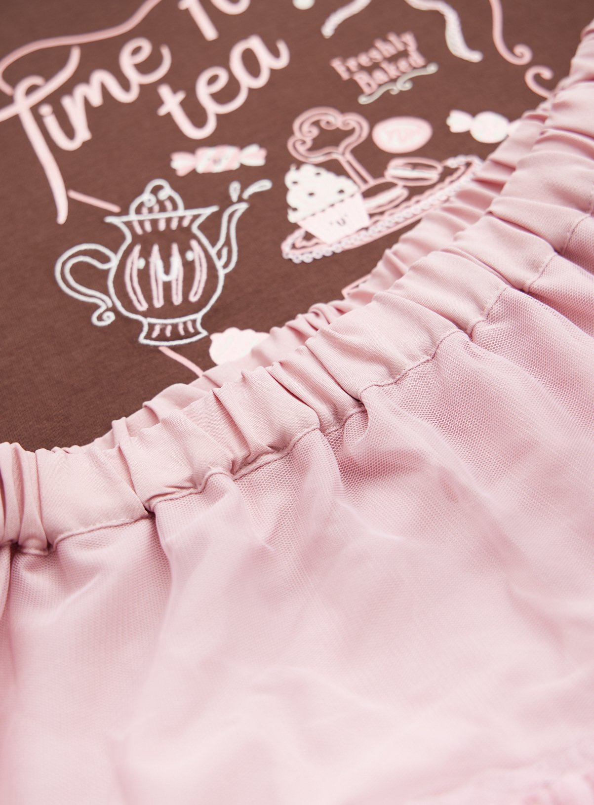 Time for Tea Long Sleeve Top & Tutu Skirt Set 7-8 years - Image 2 thumbnail