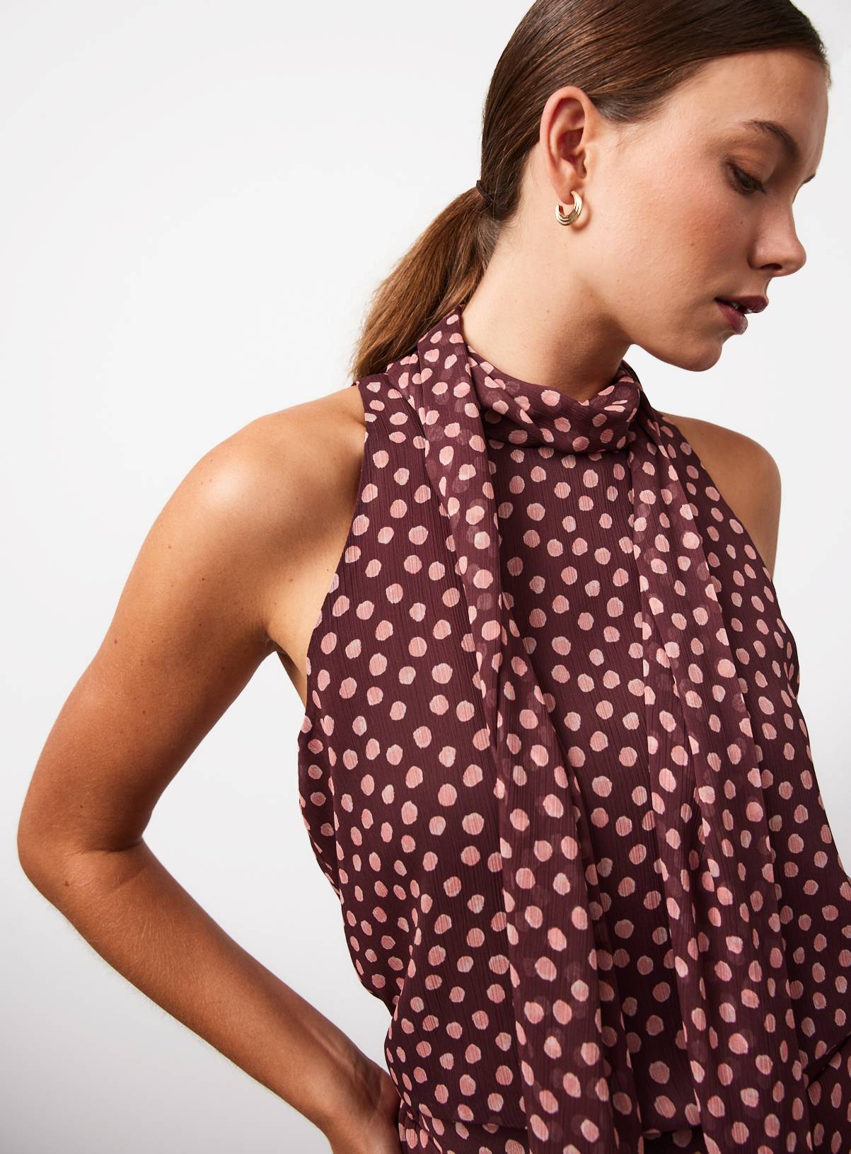 Pink Polka Dot Co-ord Halter Top 8 - Image 3
