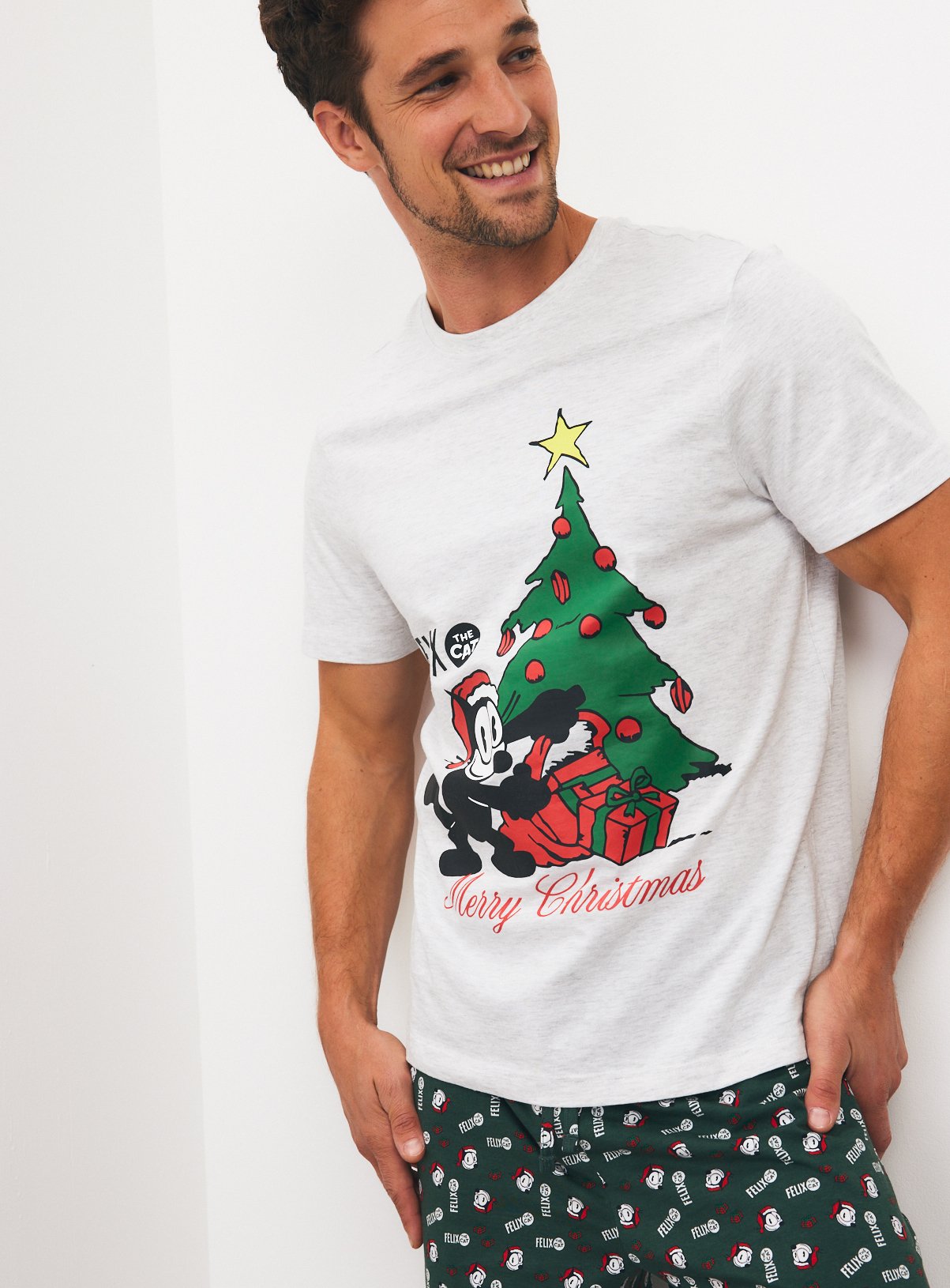 Christmas Felix the Cat Cotton Pyjama Set XS - Image 1 thumbnail