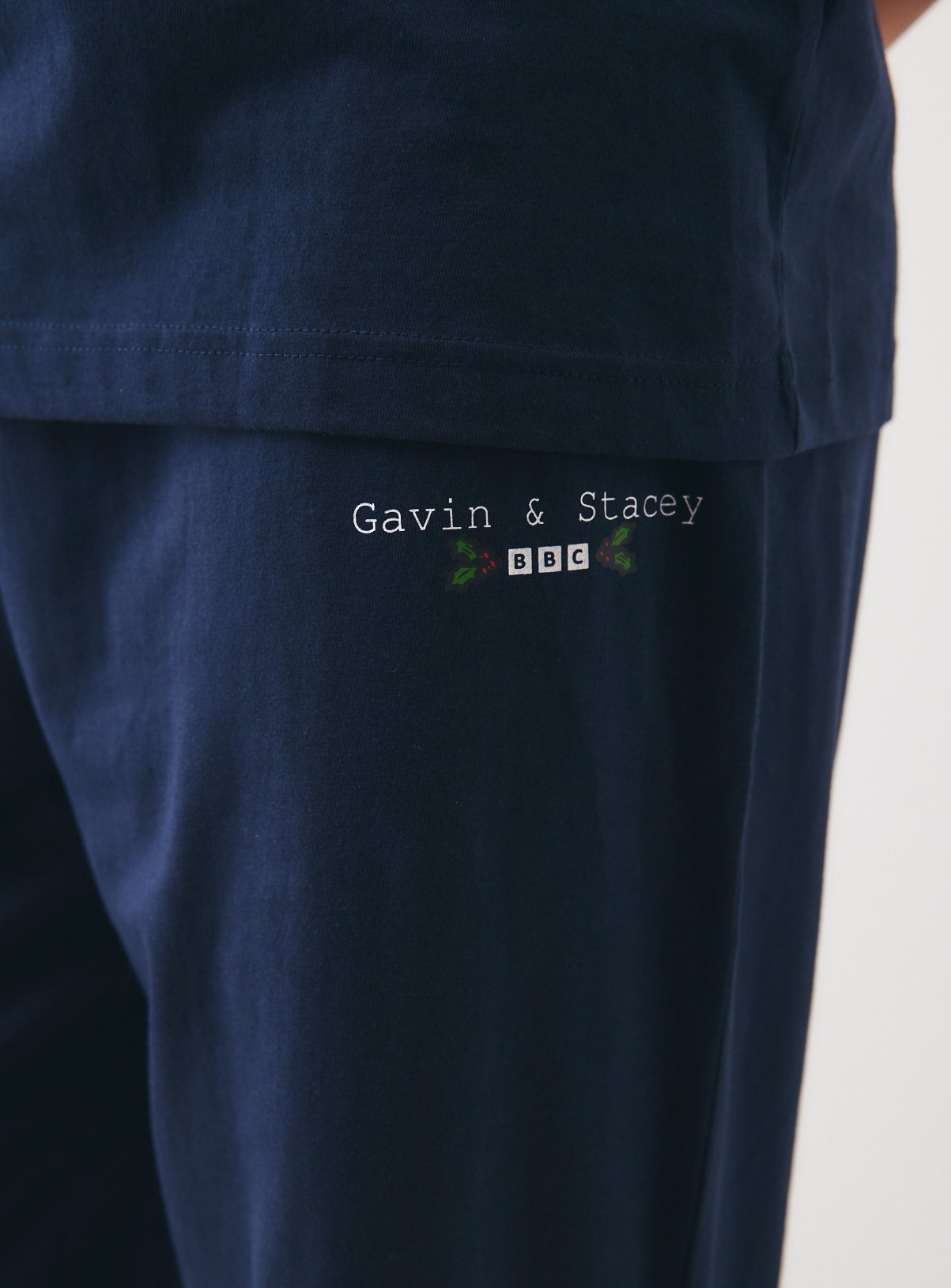Christmas Gavin & Stacy Black Cotton Pyjama Set XL - Image 5 thumbnail