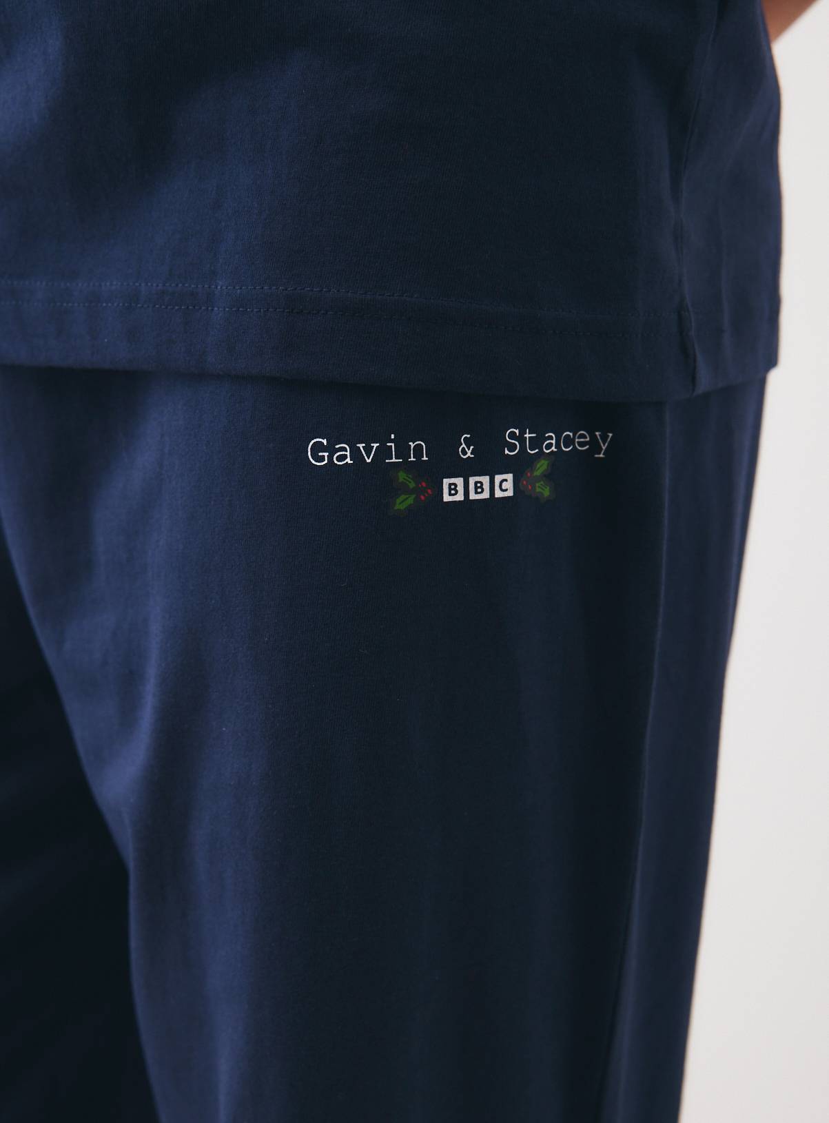 Christmas Gavin & Stacy Black Cotton Pyjama Set XL - Image 5