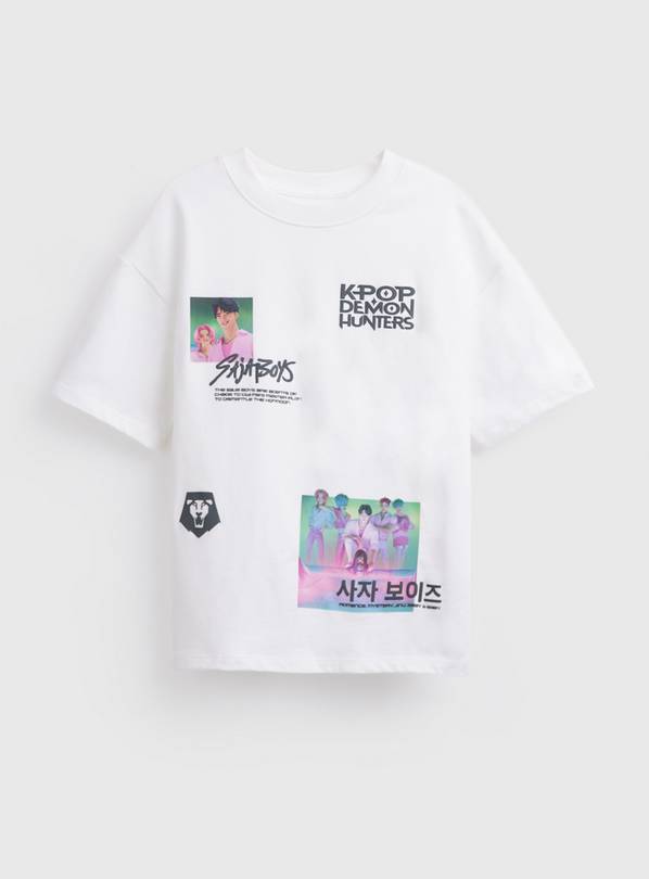 White KPop Demon Hunters Graphic T-Shirt 14 years