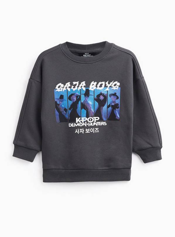 Grey KPop Demon Hunters Graphic Sweatshirt 13 years