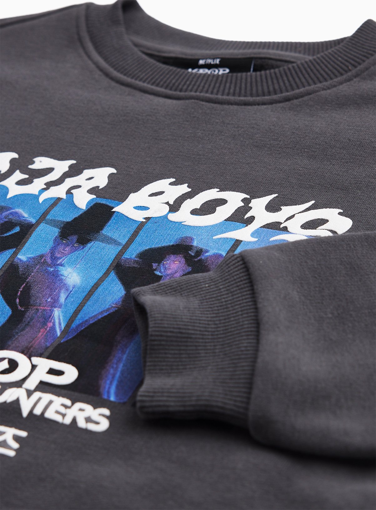 Grey KPop Demon Hunters Graphic Sweatshirt 9 years - Image 2 thumbnail