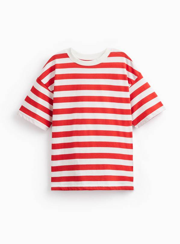 Red Stripe Print T-Shirt 3 years