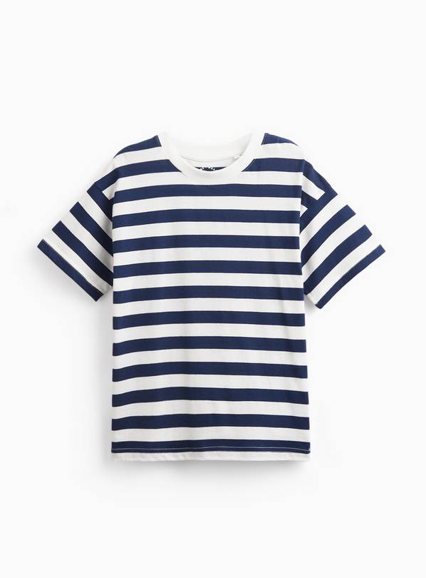 Navy Stripe Print T-Shirt 14 years
