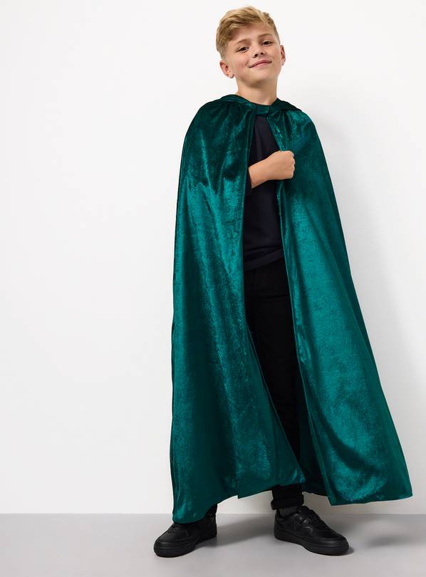 Green Hooded Fancy Dress Cloak 10-12 years