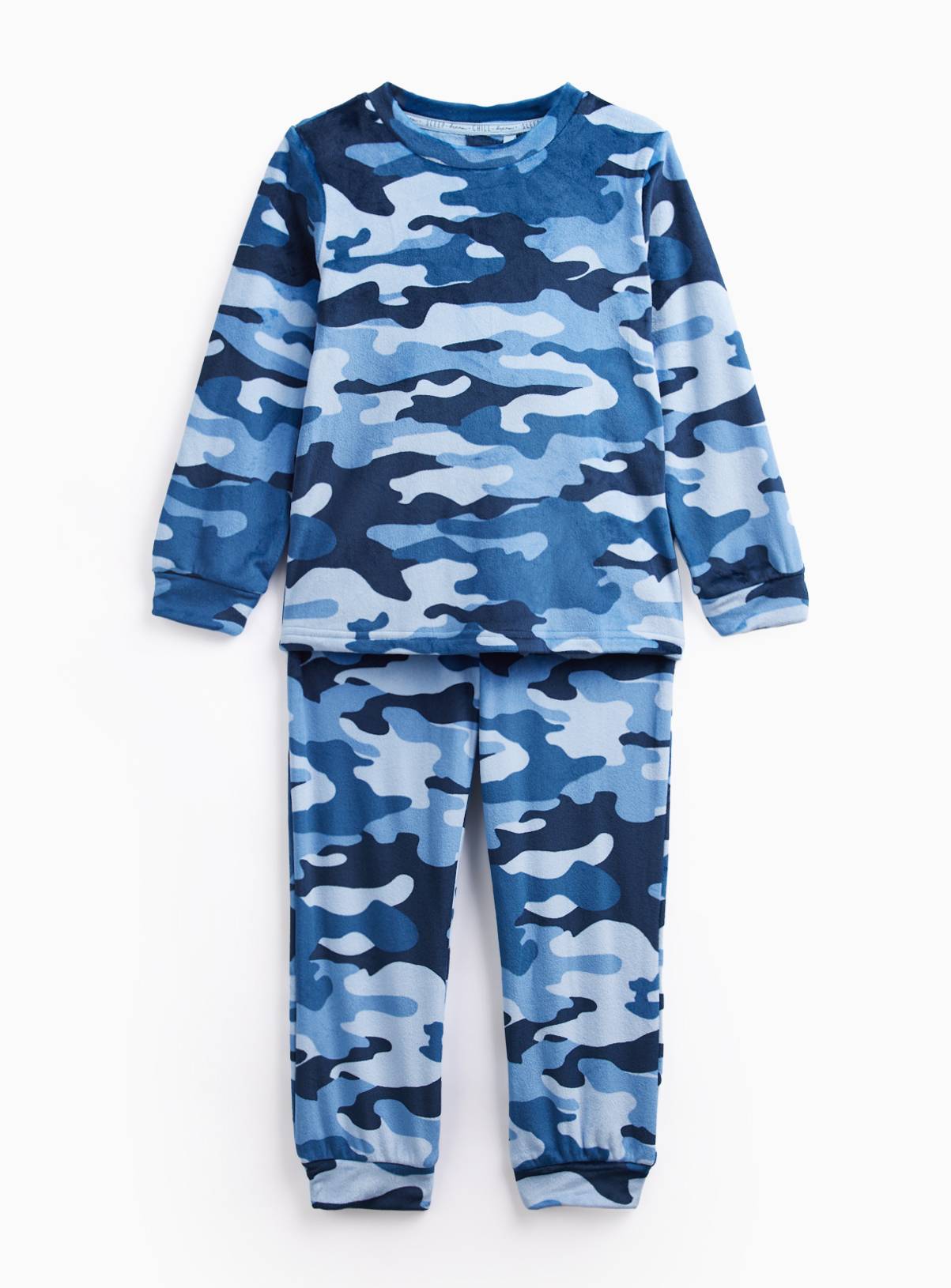 Blue Camo Slinky Pyjama Set 1-2 years - Image 1