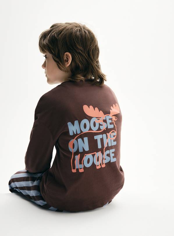 Red Moose Stripe Jersey Long Sleeve Pyjama Set 4-5 years