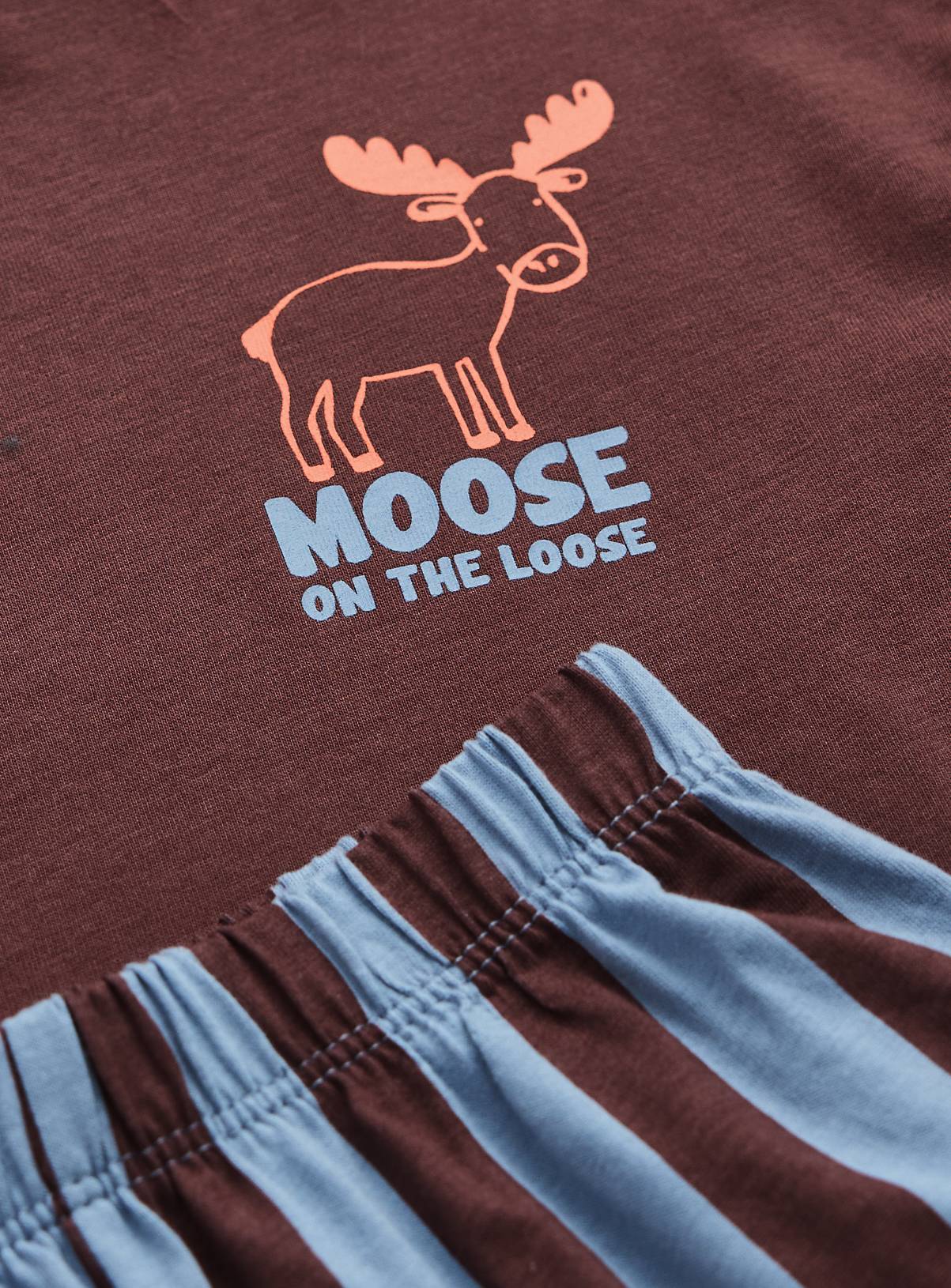 Red Moose Stripe Jersey Long Sleeve Pyjama Set 5-6 years - Image 3