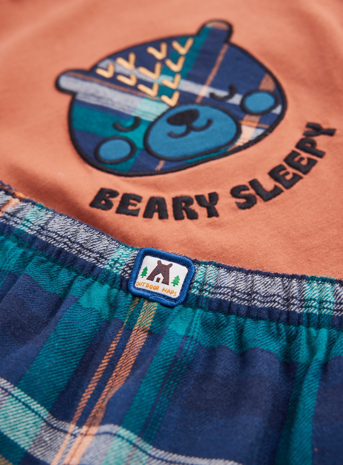 Beary Sleep Check Pyjama Set 2-Piece Set 4-5 years - Image 2 thumbnail