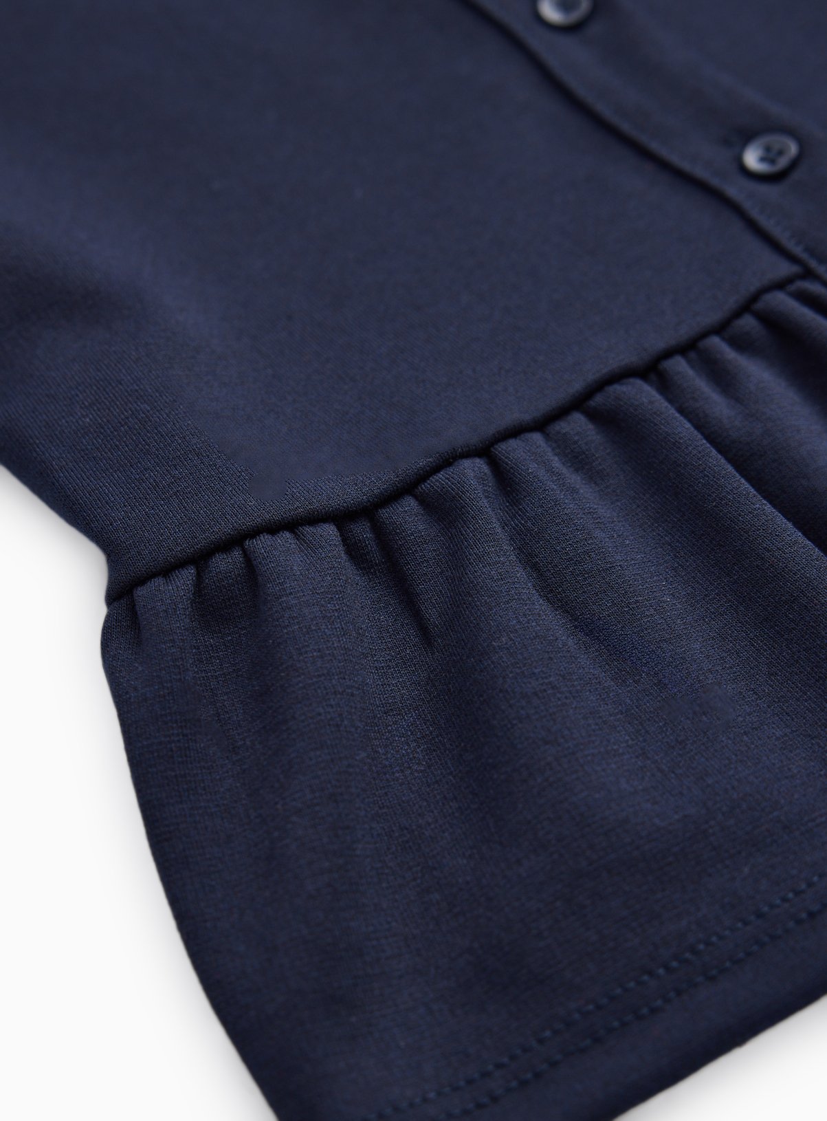 Navy Frill Hem Sweat Cardigan 10 years - Image 2 thumbnail