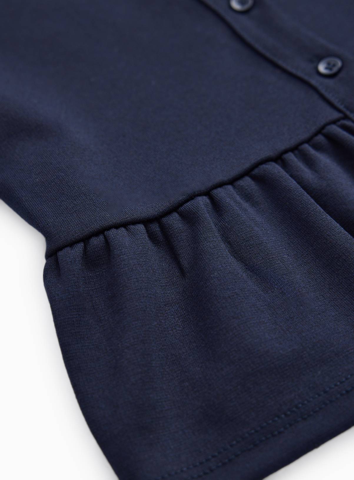 Navy Frill Hem Sweat Cardigan 11 years - Image 2