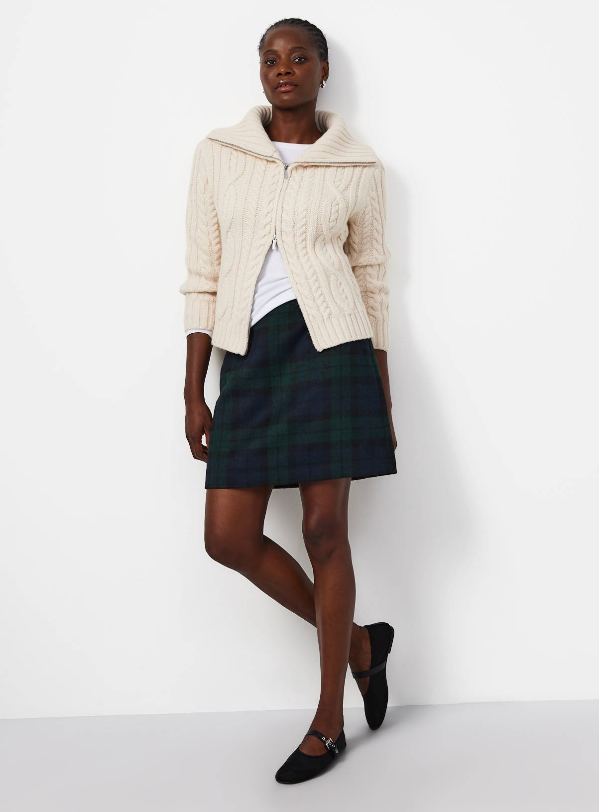 Navy Tartan Mini Skirt 16 - Image 2