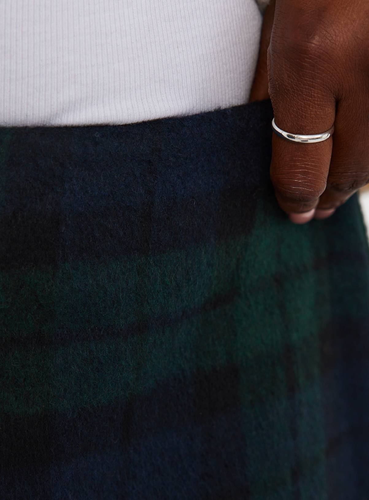 Navy Tartan Mini Skirt 16 - Image 3