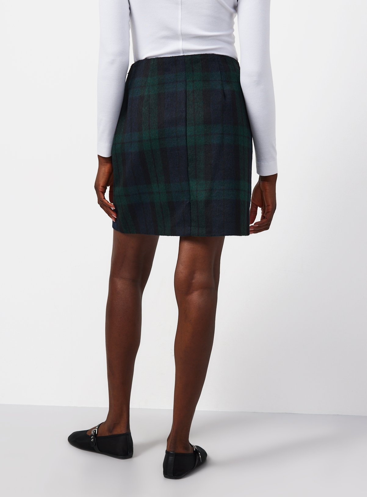Navy Tartan Mini Skirt 16 - Image 4 thumbnail